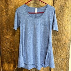 LuLaRoe perfect T heather blue size XS high low